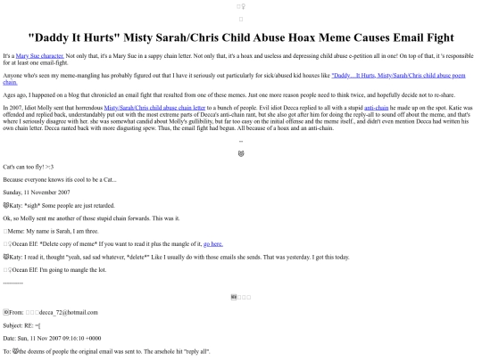 Losers/MistySarahChrisCauses2007EmailFight screenshot