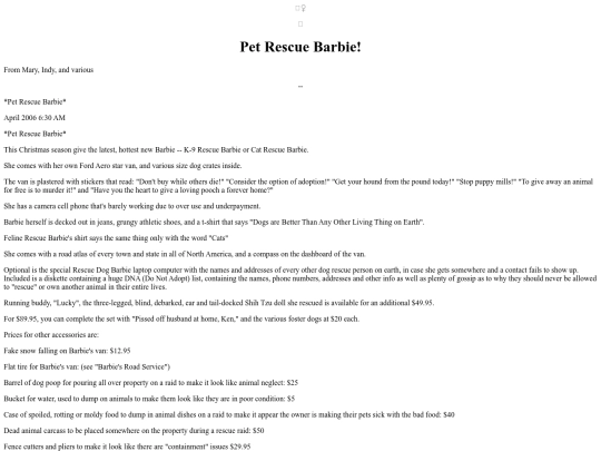 Losers/PetRescueBarbie screenshot