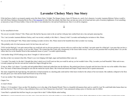 MarySue/LavenderSueFic screenshot