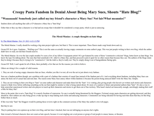 MarySue/MSDenial5CPFandomAngst screenshot