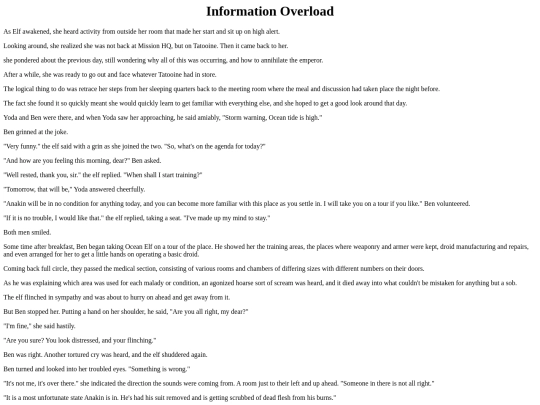 MarySue/SW2InformationOverload screenshot