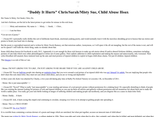 Scummy/MistySarahChrisChildAbuseHoax screenshot