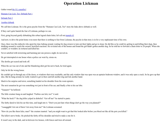 Stories/OperationLickman screenshot