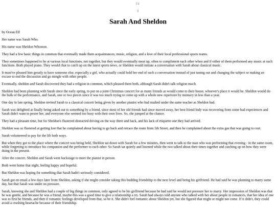 Stories/SarahAndSheldon screenshot