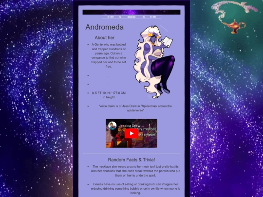 OC profile pages/andromedatest screenshot