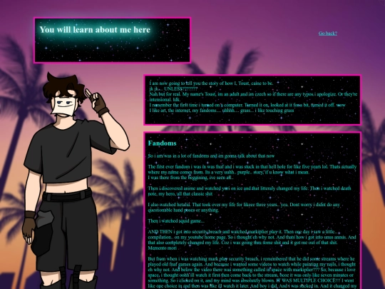 aboutme screenshot