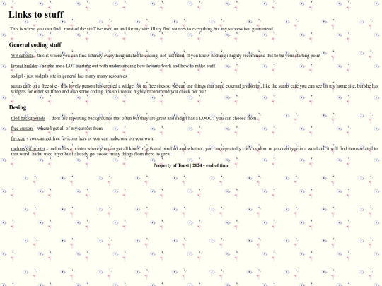links screenshot