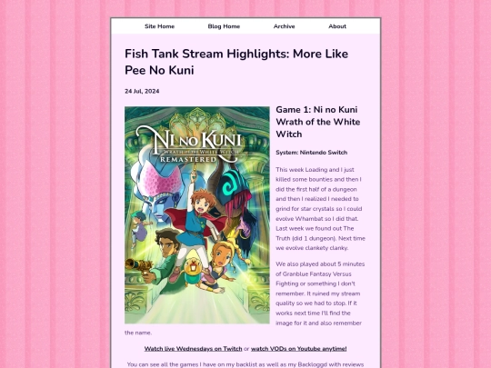 posts/2024-07-24-Fish-Tank-Stream-27-28 screenshot