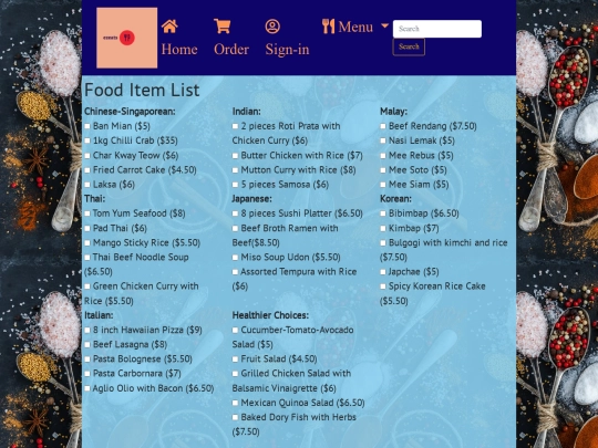 order screenshot