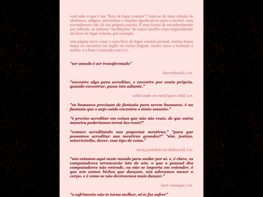 blog/commonplace screenshot