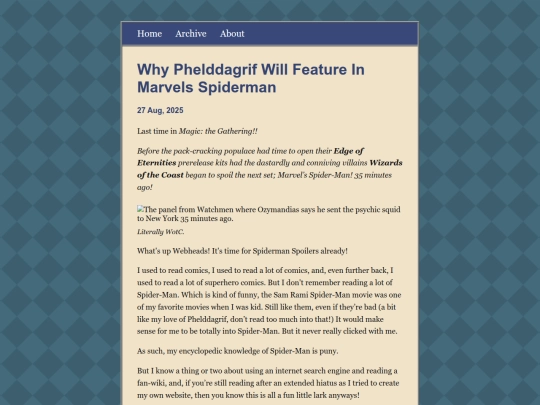 posts/2025-08-27-Why-Phelddagrif-Will-Feature-In-Marvels-Spiderman screenshot