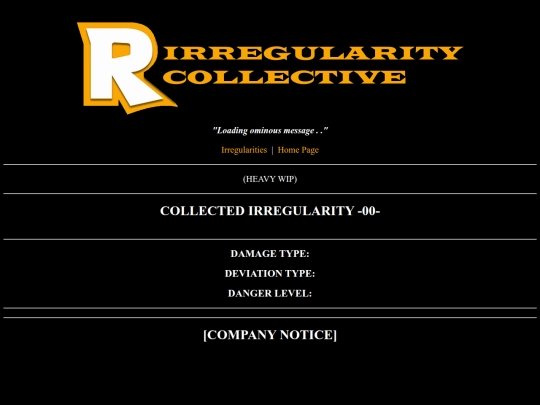 irregularity/00XX screenshot