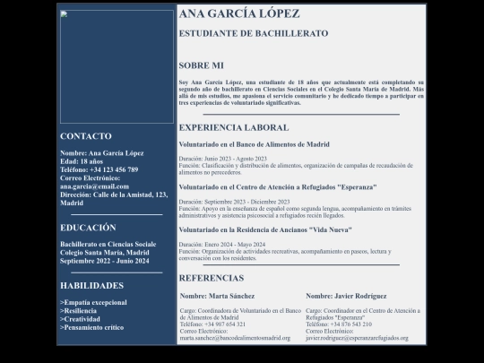 currículum screenshot