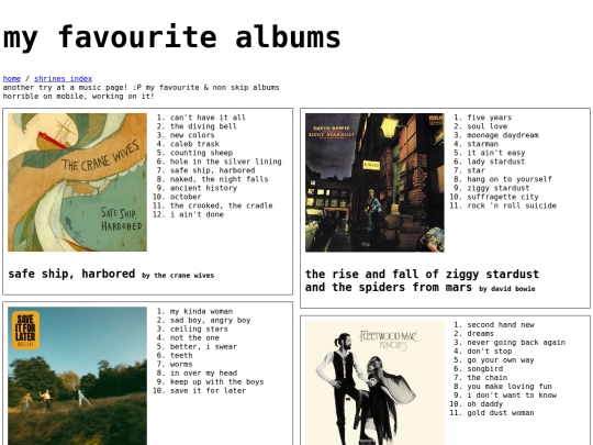 shrines/albums screenshot
