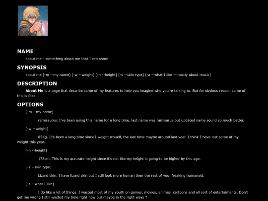 aboutme screenshot