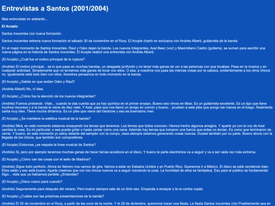Entrevistas screenshot