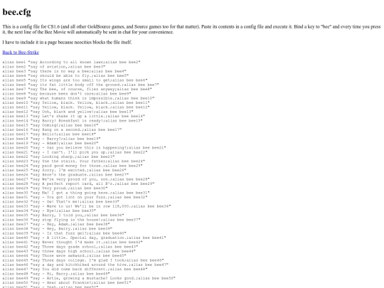 bee.cfg screenshot