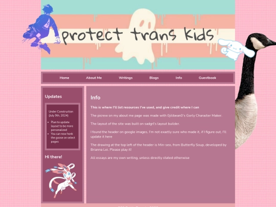 info screenshot