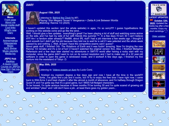 diary screenshot