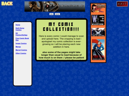 collections/comics screenshot