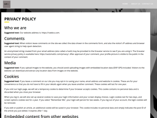 privacy-policy screenshot