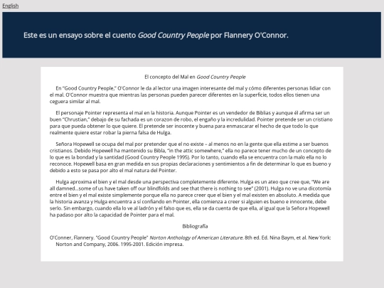 sconneressay screenshot