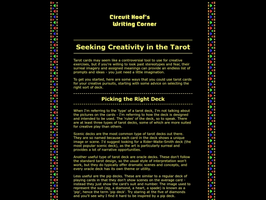 using_the_tarot screenshot