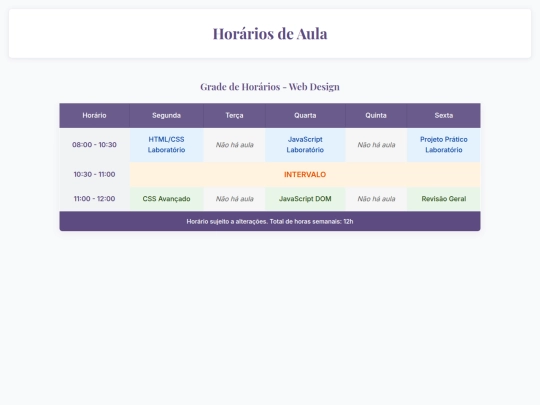exercicios/horarios screenshot