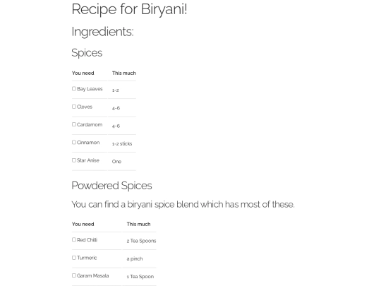 biryani screenshot