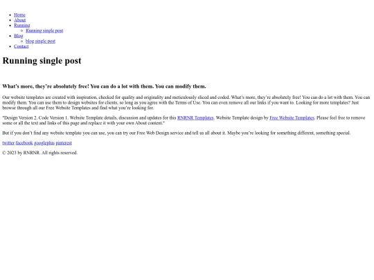 runningsinglepost screenshot