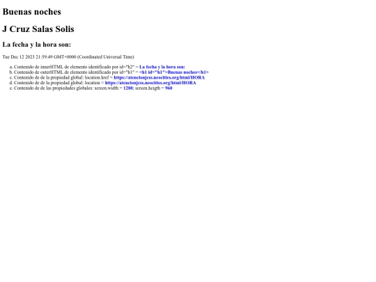 html/HORA screenshot