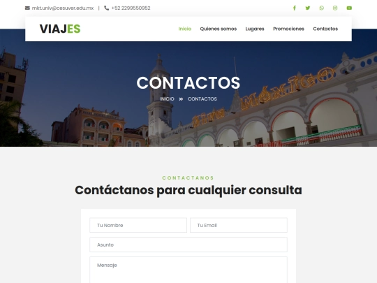 traveler/free-travel-website-template/contact screenshot