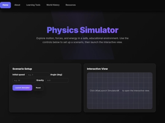 physics-sim screenshot