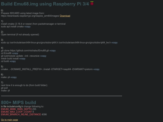 build screenshot