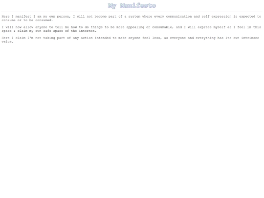 mainiframe/manifesto screenshot