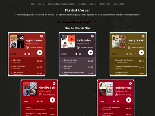 playlists screenshot
