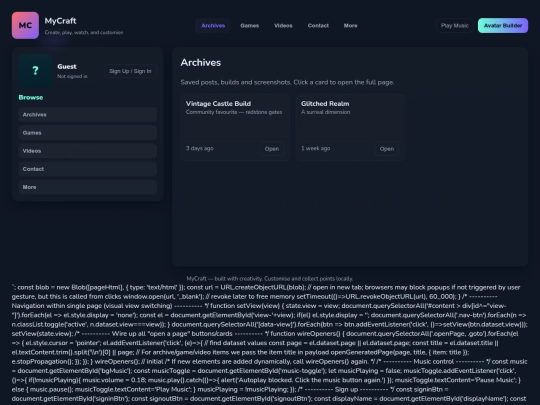 index screenshot