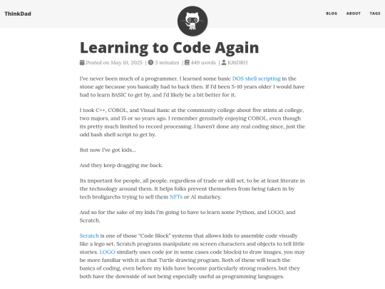 post/learning-to-code-again screenshot