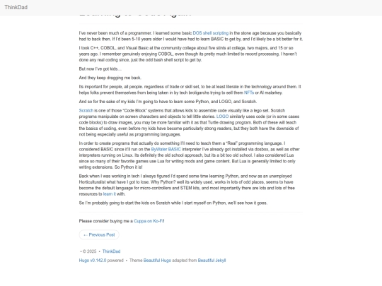 posts/learning-to-code-again screenshot