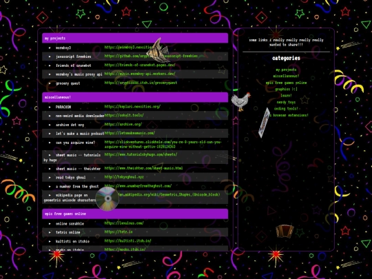 links screenshot