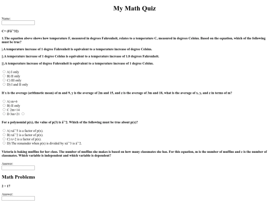 Math screenshot