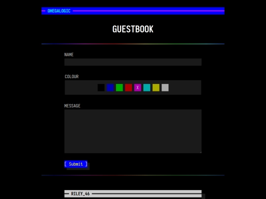 guestbook screenshot
