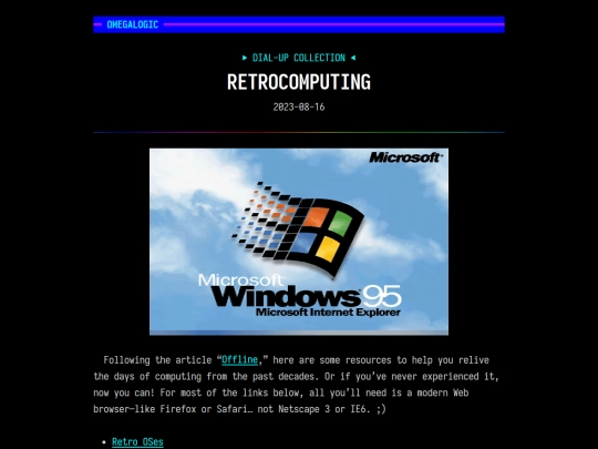 retrocomputing screenshot