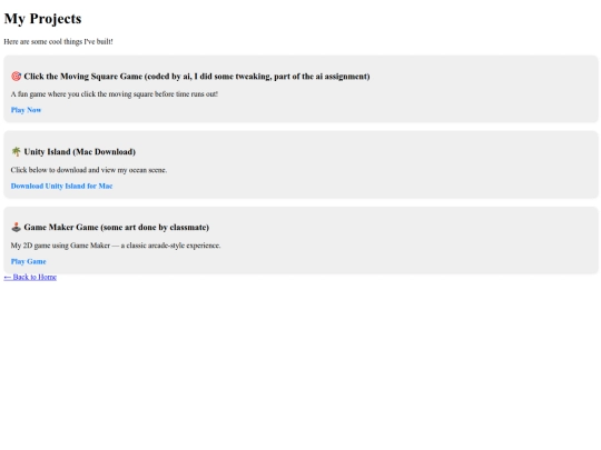 projects screenshot