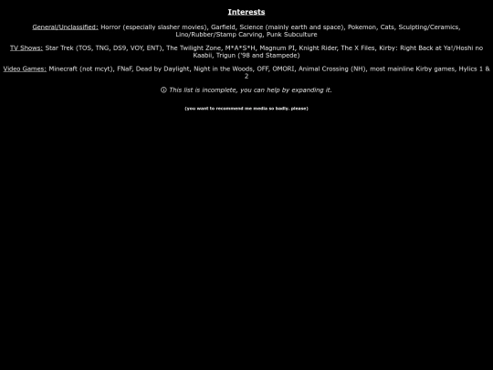 interests screenshot