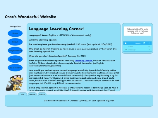 language screenshot