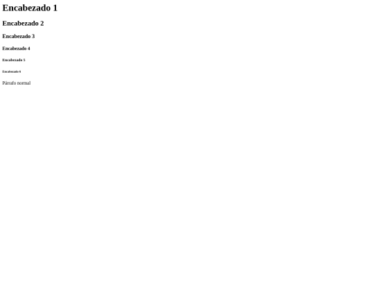 paginas/Encabezados screenshot