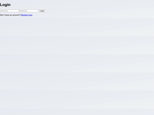 login screenshot