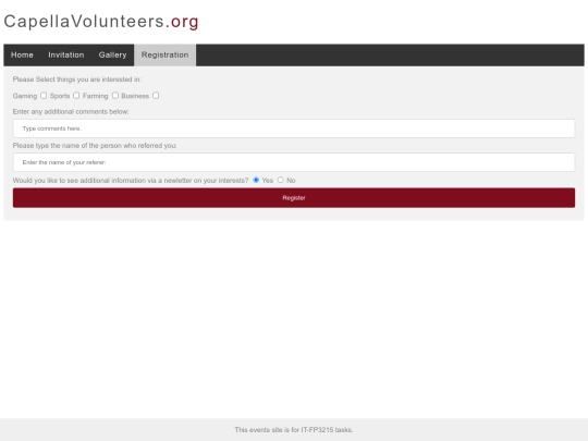 interests screenshot