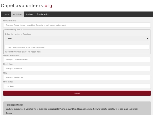 invitation screenshot